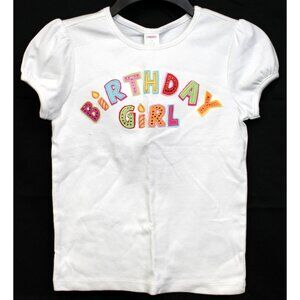 2008 Gymboree Spring Rainbow Birthday Girl T-shirt sz 9 White Candle Puff Sleeve